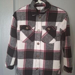 Plaid Button-Up Jacket